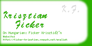 krisztian ficker business card